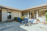 Courtyard with lounge seating, a lovely sun filled space to spend with your group